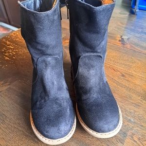 Girl suede fashion boots🖤